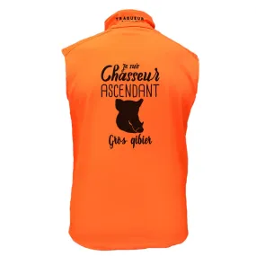 Gilet softshell – Je suis chasseur ascendant gros gibier