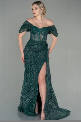 Robe de Soirée Longue Émeraude ABU2706